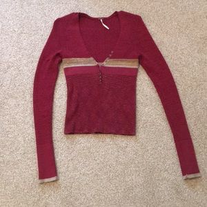 Free People red sweater